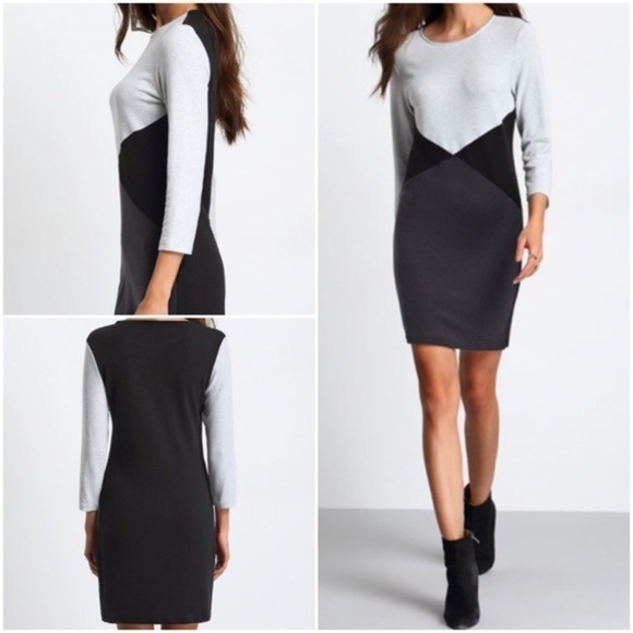 Color-block Dress. 3/4 Sleeves. Price Firm. - Picture 1 of 4